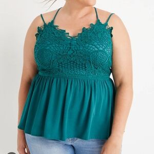 SzXXL Maurice's Lace Top Babydoll Top